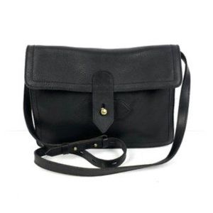 MADEWELL Sketchbook Bag in Black Leather, crossbody or shoulder purse square